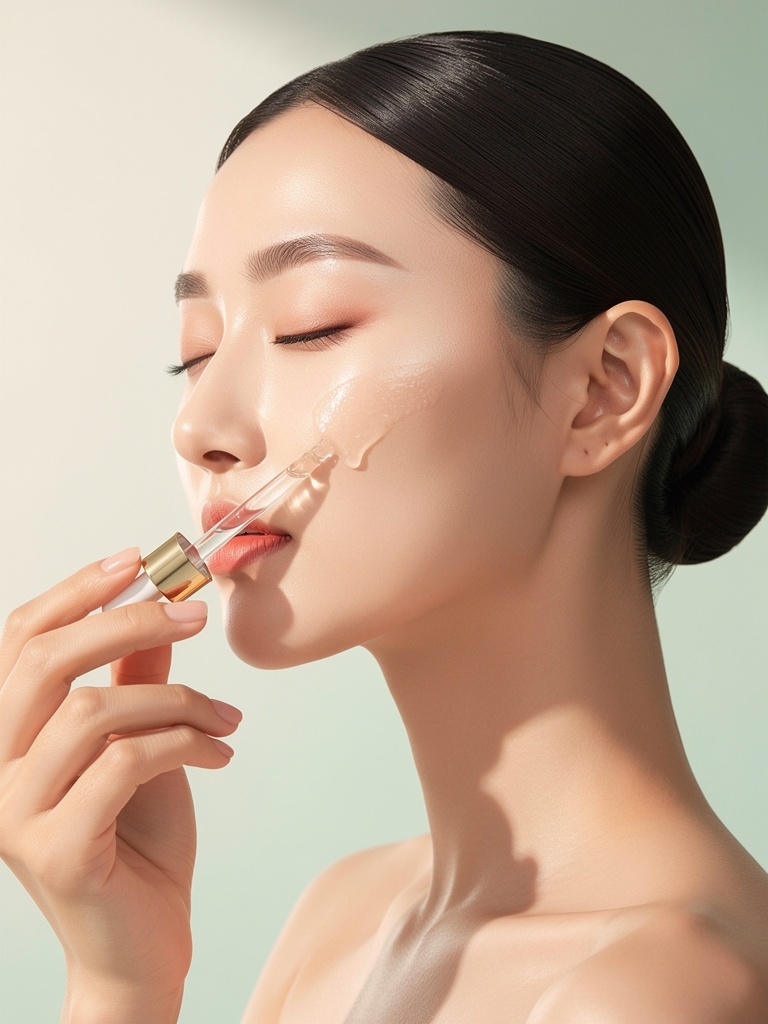 Woman applying skincare, concerned about dry skin