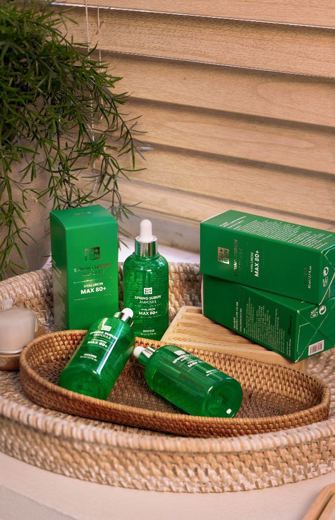 Spring Subun Ampoule lifestyle flat lay