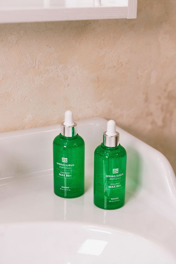 Spring Subun Ampoule in bathroom setting
