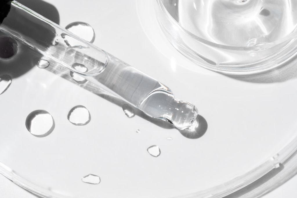 Hyaluronic acid serum close-up